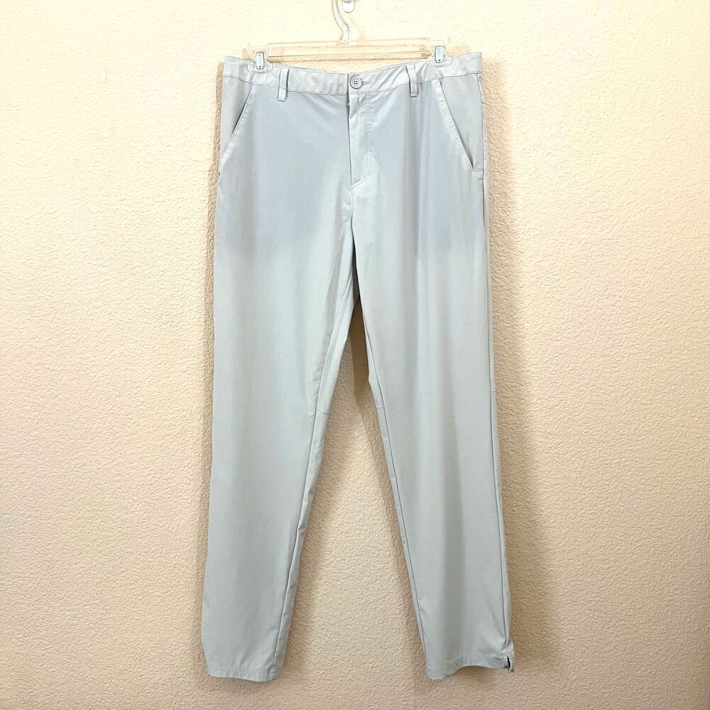 Oakley Size 36x33 Men Beige Stretchy Preppy Office Lightweight Golf Pants